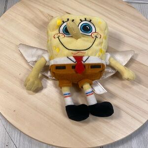 VERY Rare 2010 Spongebob Angel 8" Bean Plush Jakks Pacific Nickelodeon